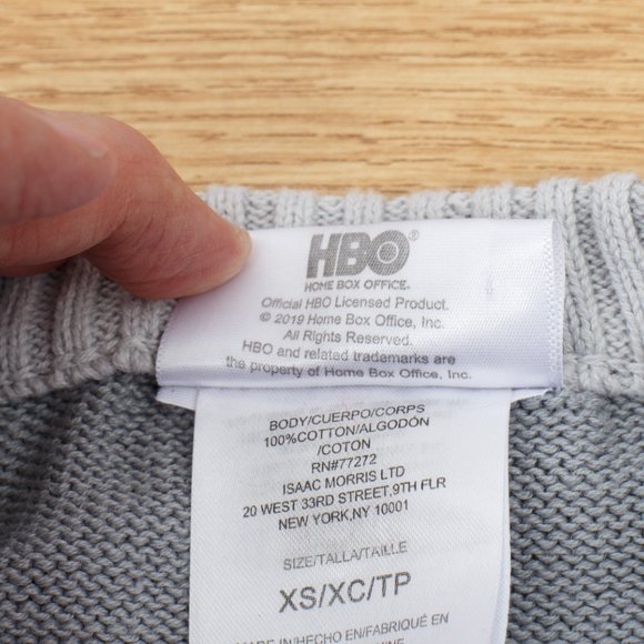 Game of Thrones Winter Is Here White Direwolf Gray Pullover Ugly Sweater XS - Picture 7 of 7